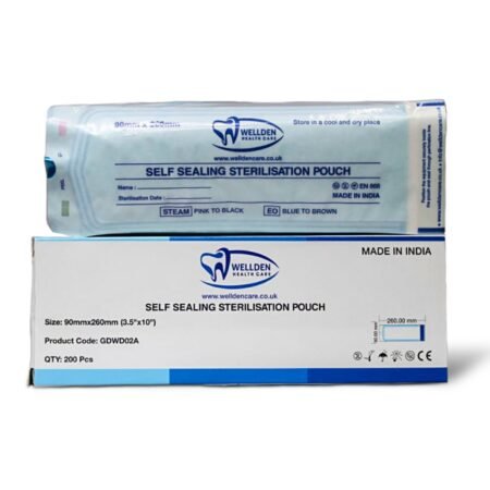 WELLDEN Sterilisation Selfseal Pouch 90 x 260mm 200pk
